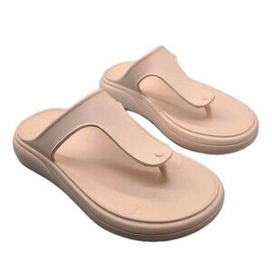 Stuart Weitzman Stuflex T-Strap Thongs Slide Sandal Women pink  PVC sz 7 NEW